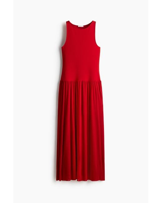 H&M Red Maxikleid aus Jersey