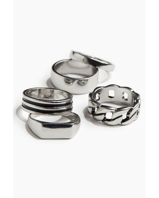 H&M 5er-Pack Ringe in Gray für Herren