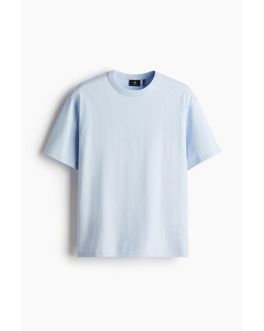 T-Shirt Coolmax Loose Fit H&M pour homme en coloris Bleu Lyst