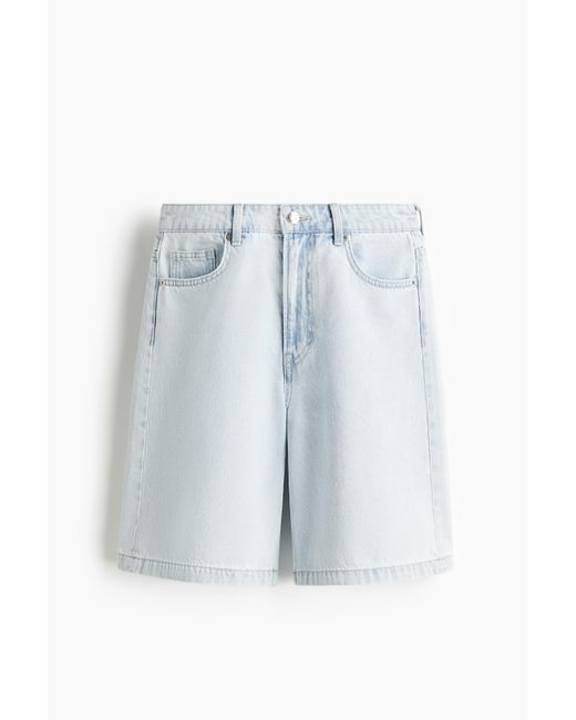 H&M Denim Bermudashort in het Blue