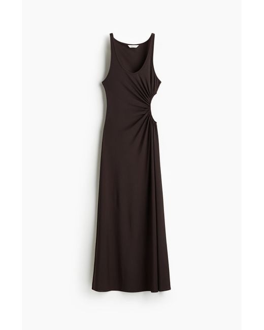 H&M Brown Drapiertes Kleid mit Cut-out