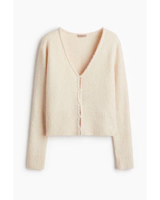 H&M Natural Cardigan in Boucléstrick