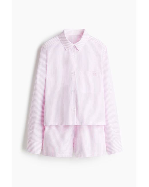 H&M Pink Pyjama aus Popeline
