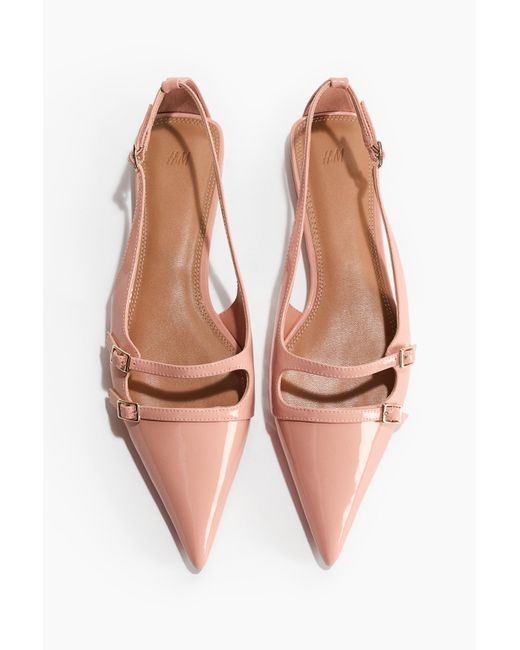 H&M Pink Lack-Slingpumps