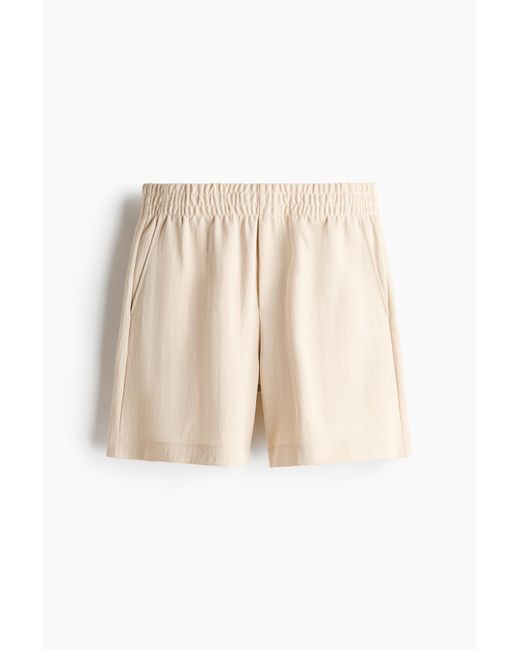 H&M Short Van Interlocktricot in het Natural voor heren