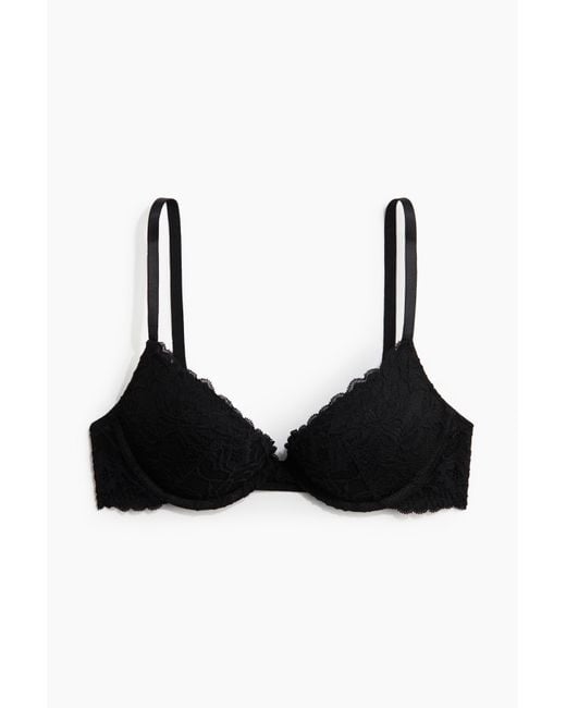 H&M Black Super-Push-up-BH aus Spitze