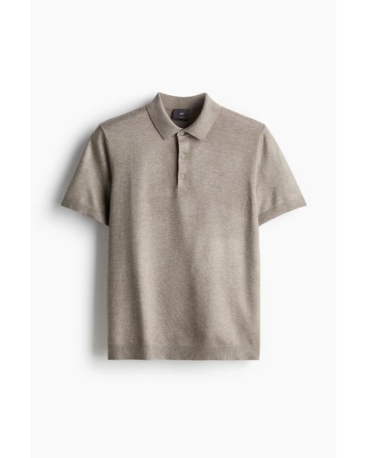 Polo Slim Fit H&M pour homme en coloris Gray