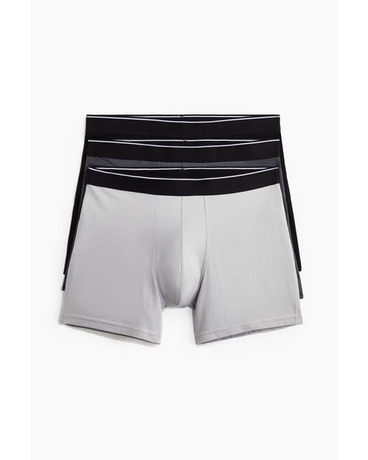 Lot De 3 Boxers Lycra Mi-Longs H&M pour homme en coloris Black