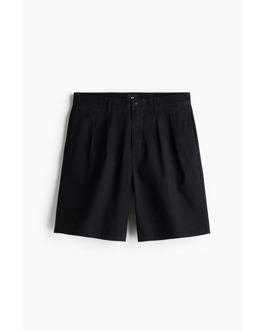 H&M Chino-Shorts in Loose Fit in Black für Herren