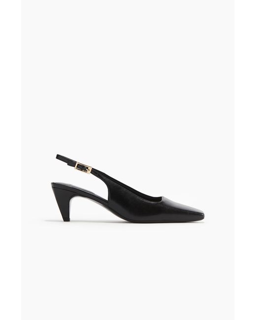 H&M Black Slingback-Pumps mit Chisel-Toe