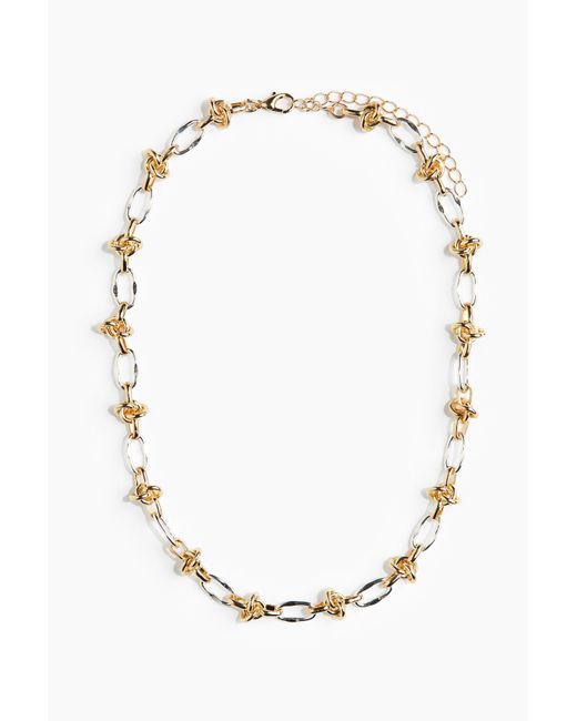H&M White Zweifarbige Halskette
