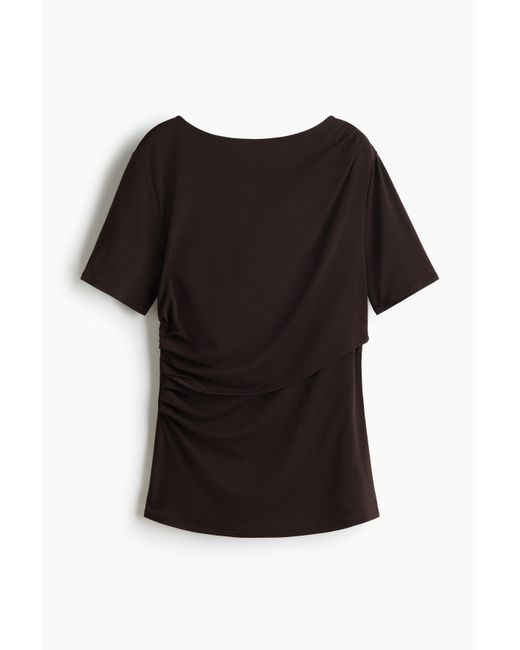H&M Black MAMA Drapiertes Stillshirt