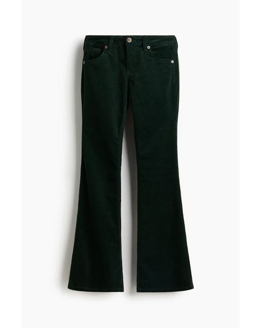 H&M Black Ausgestellte Cordhose