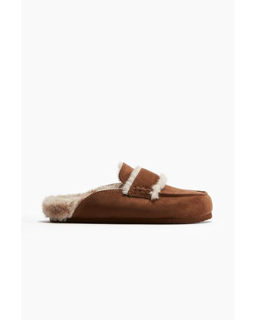 H&M Brown Hausschuhe mit Warmfutter