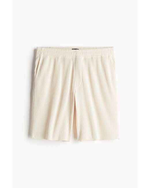 H&M Plissee-Shorts in Regular Fit in Natural für Herren