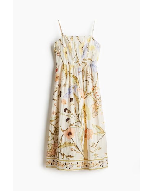 H&M Metallic Midi-Trägerkleid