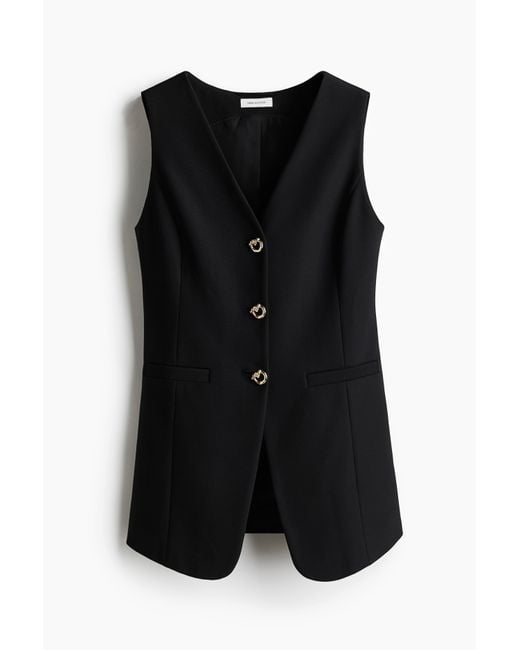 H&M Black Lange Weste