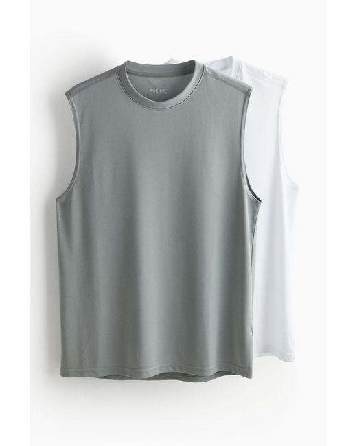 H&M Set Van 2 Mouwloze Sportshirts Van Drymovetm in het Gray voor heren