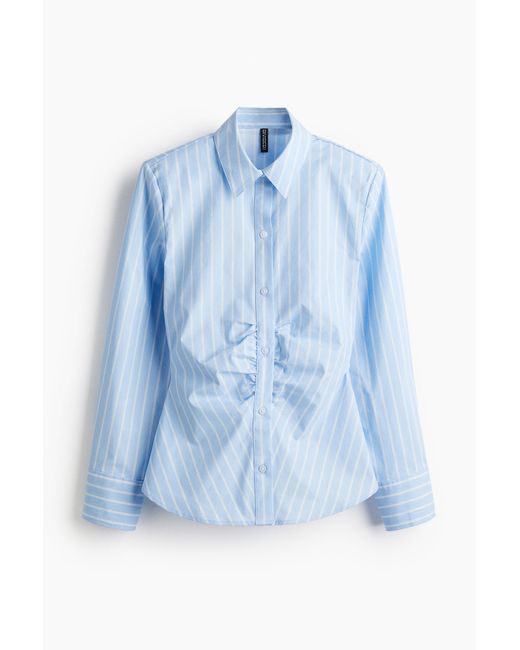 H&M Blue Bluse mit Schulterpolstern