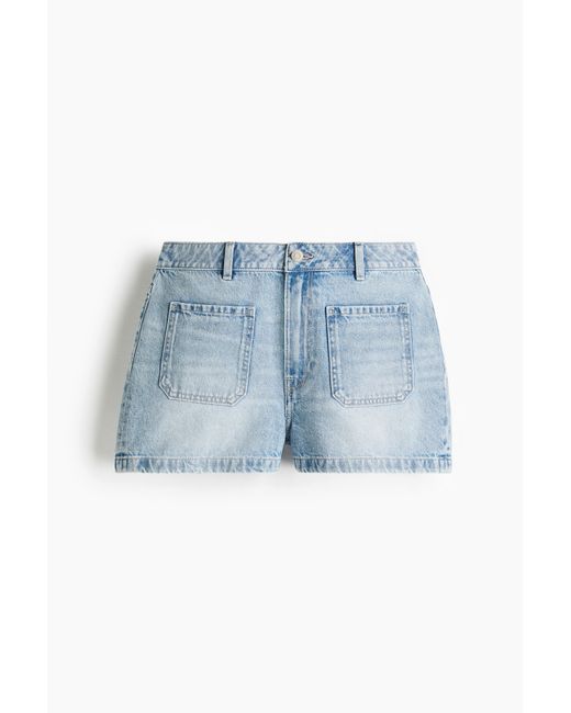 H&M Blue High Rise Denimshorts
