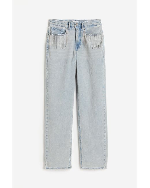 H&M Blue Good 90s Diamond Fringe