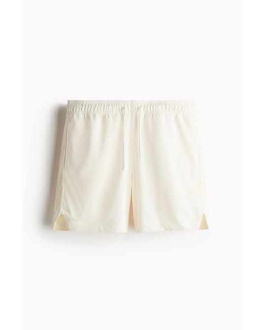 H&M Mesh-Shorts in Regular Fit in White für Herren