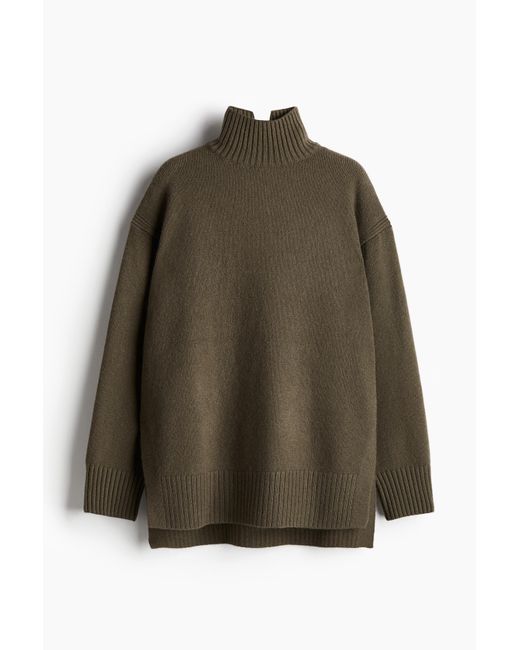 Pull col roulé oversize H&M en coloris Green