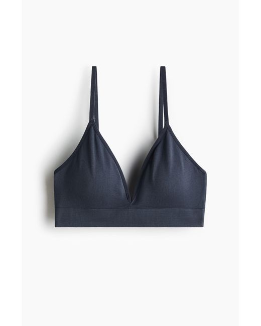 H&M Seamless Padded Soft-bh in het Blue