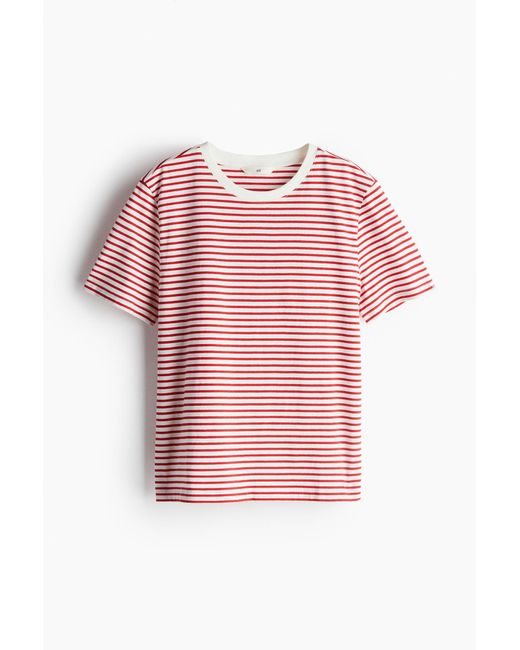 H&M Pink T-Shirt aus Baumwolle