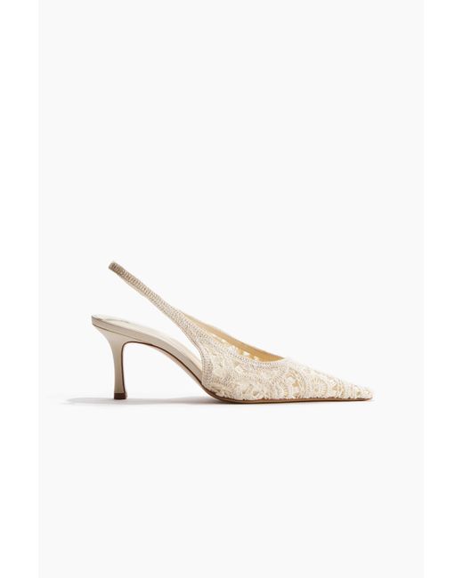 H&M White Hohe Slingpumps
