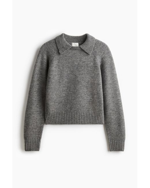 Pull avec col H&M en coloris Gray