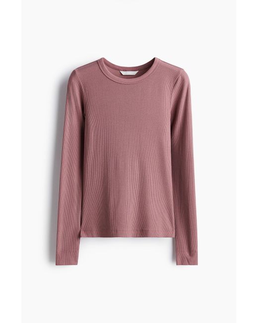H&M Pink Geripptes Shirt