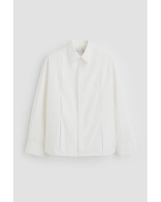 H&M Hemd aus Pima-Baumwolle mit Quetschfalten in White für Herren