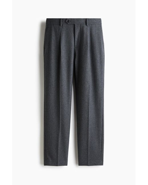 H&M Anzughose aus Wollmix in Regular Fit in Black für Herren