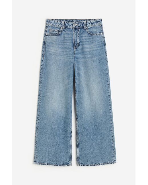 H&M Baggy Regular Jeans in het Blue