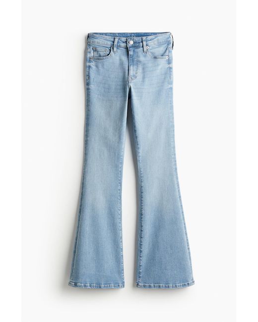 H&M Blue Flared Ultra High Jeans