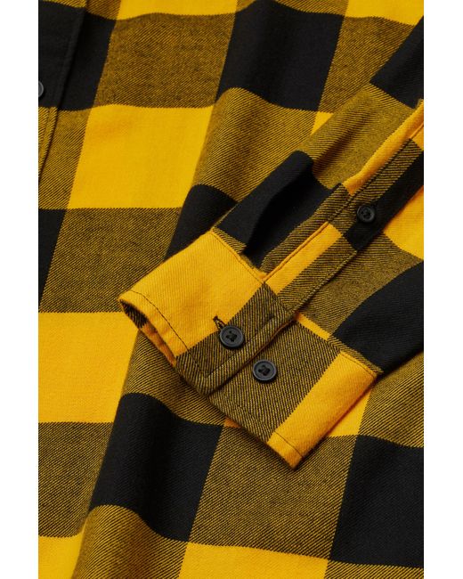 yellow black flannel shirt