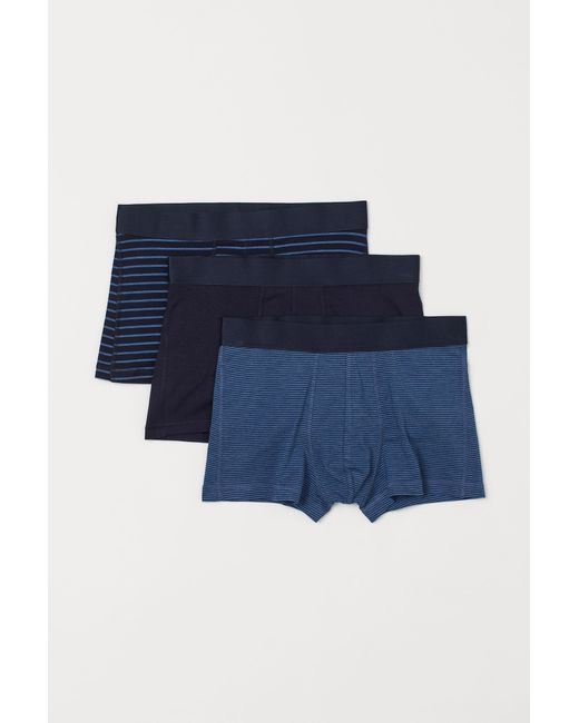 H&M 3er-Pack COOLMAX® Short Trunks in Blue für Herren