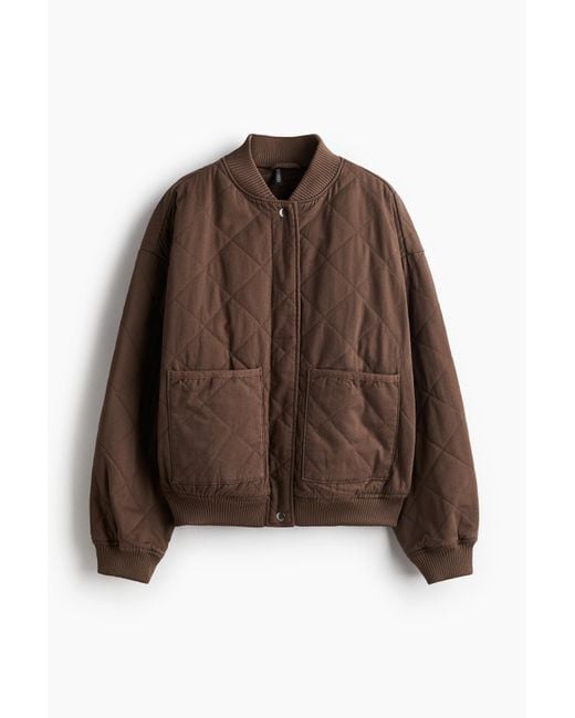 H&M Brown Gesteppte Pilotenjacke
