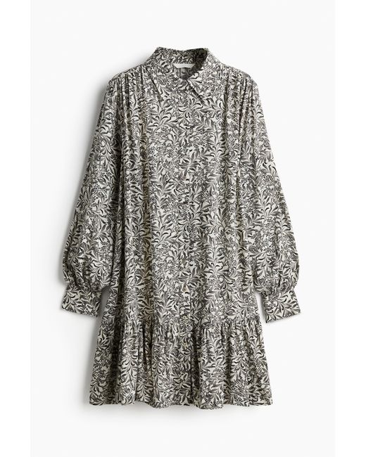 H&M Gray Oversized Blusenkleid