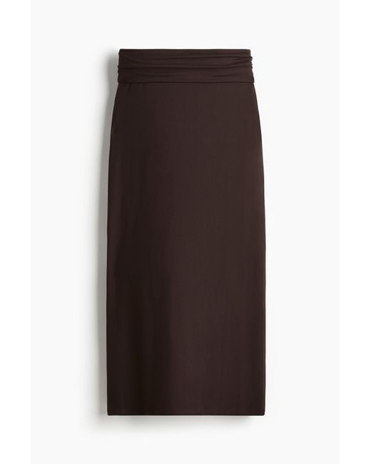 Jupe Maxi Avec Ceinture Repliée H&M en coloris Brown