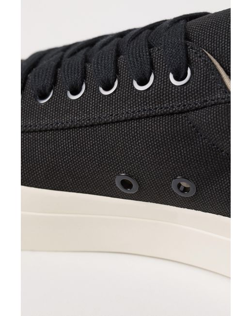 mens black canvas trainers
