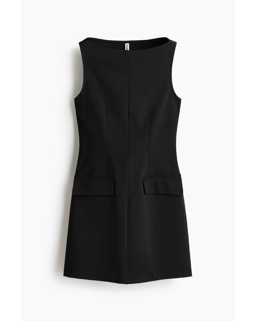 H&M Black Kleid mit U-Boot-Ausschnitt
