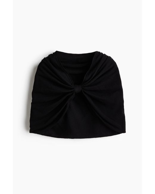 H&M Black Cape mit Knotendetail