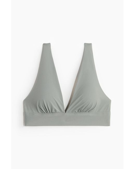 H&M Padded Soft-bh Van Microvezel in het Gray