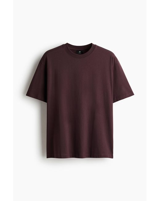 H&M T-Shirt in Relaxed Fit in Red für Herren