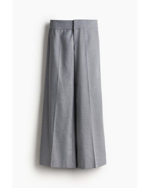 Pantalon De Tailleur À Jambes Larges H&M en coloris Gray