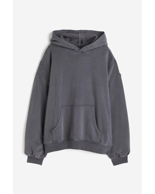 H&M Oversized Hoodie im Washed-Look in Grau | Lyst CH