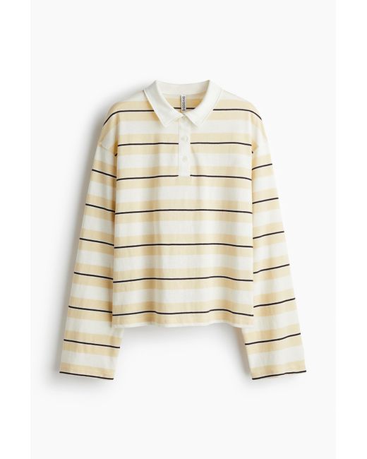 H&M Katoenen Poloshirt in het Natural