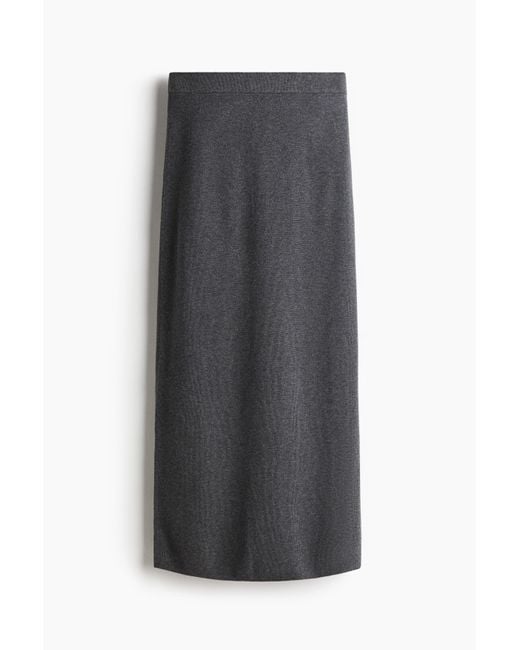 H&M Fijngebreide Tuberok in het Gray